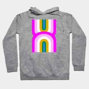 Pink Double Rainbow Arc Hoodie